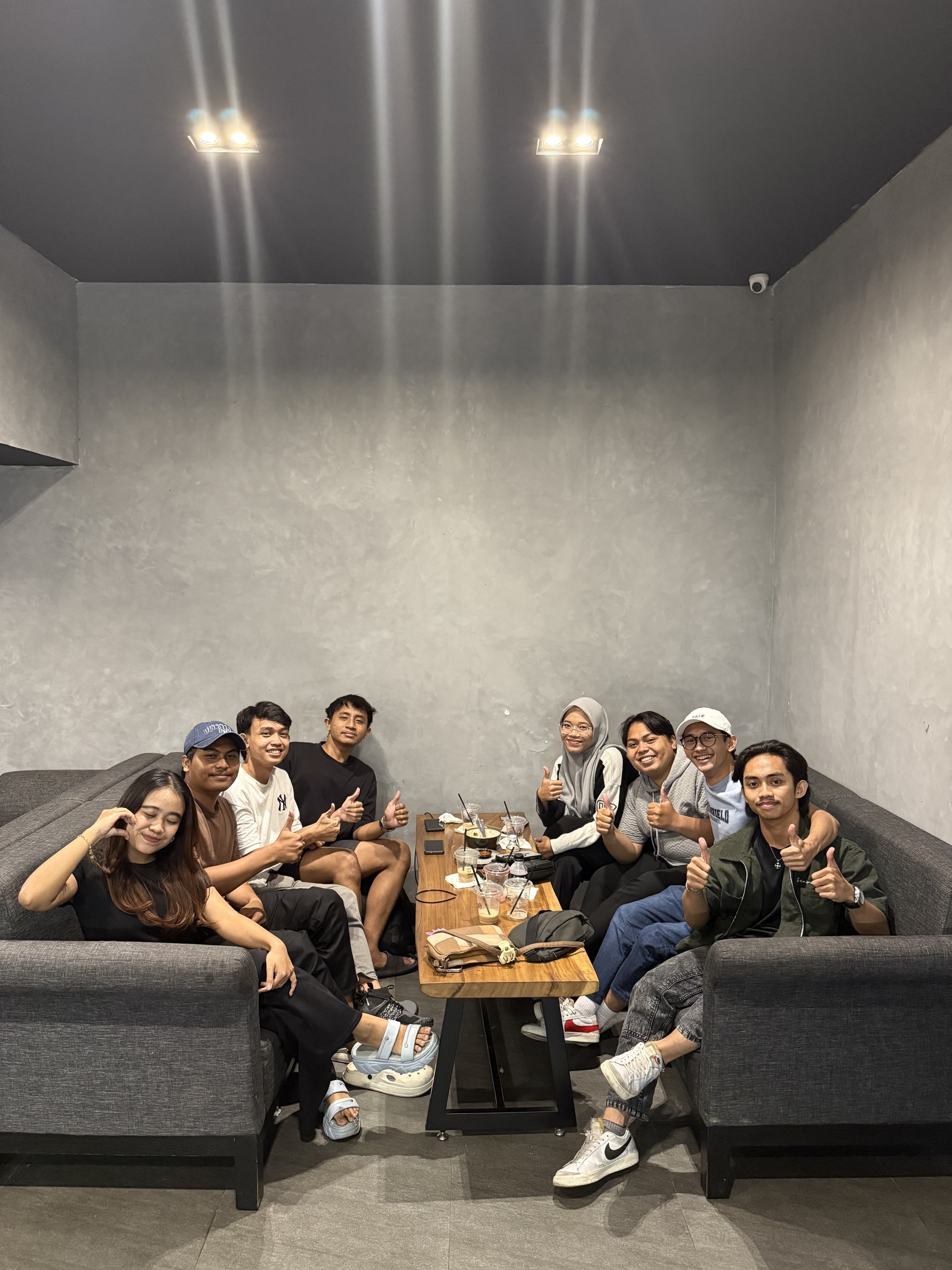 hanging out with them